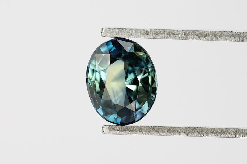 Certified Natural Teal Sapphire Oval 1.04ct. 1 carat 6.5x5.3mm unheated|madagascar sapphire|blue sapphire|green sapphire|blue green sapphire