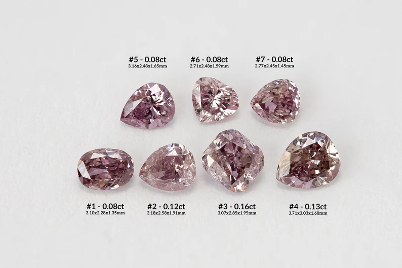 Select from Untreated Natural Pink Diamonds Parcel Options