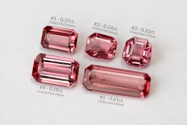 Select from Unheated Natural Spinel Vietnam Pink Orange 5pcs Parcel|vietnamese|untreated|oval|eathmined|padparadscha|selection